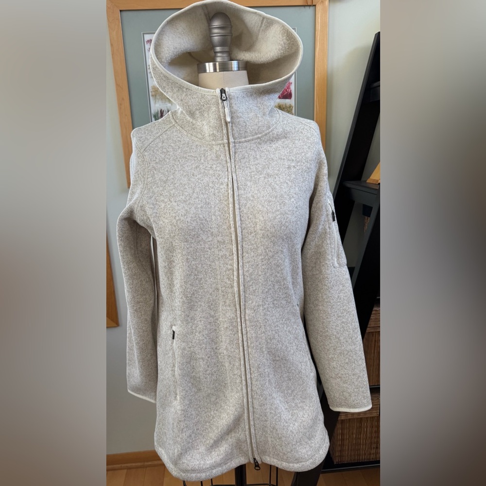 Women's L.L.Bean CREAM Sweater Fleece Coat 🧥 in EUC